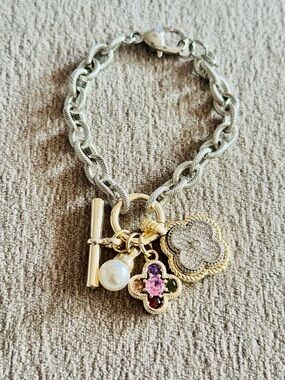 Two-Tone Charm Bracelet